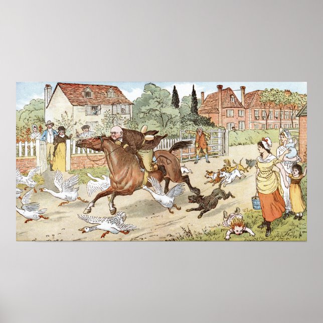 John Gilpin reitet durch das Dorf Poster (Vorne)