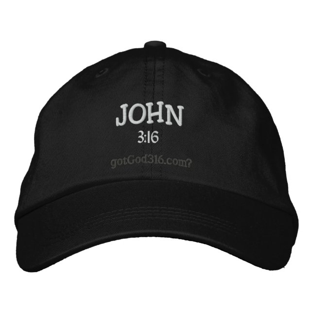 JOHN gotGod316.com 3:16 Wool Bestickte Kappe (Vorderseite)