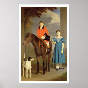 John Gubbins Newton und seine Schwester Mary, 1832 Poster