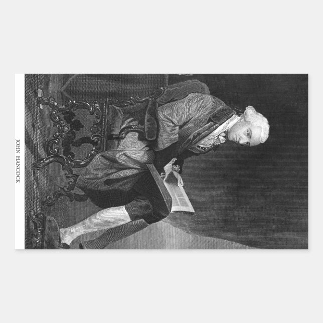 John Hancock Rechteckiger Aufkleber (Vorderseite)