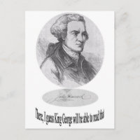 John Hancock, Unterschrift und Zitat