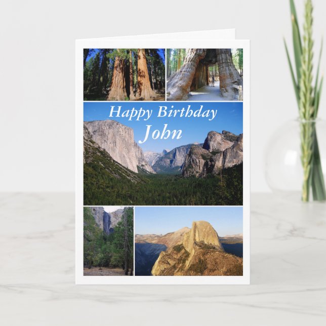 John Happy Birthday, Yosemite National Park Karte (Vorderseite)