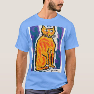 John Hinckley Original Cat Malerei Baseball TShir T-Shirt