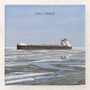 John J. Boland Glasfliese Glasuntersetzer