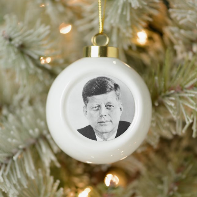 John Jack Kennedy, das Weiße Haus des Präsidenten  Keramik Kugel-Ornament (Baum)