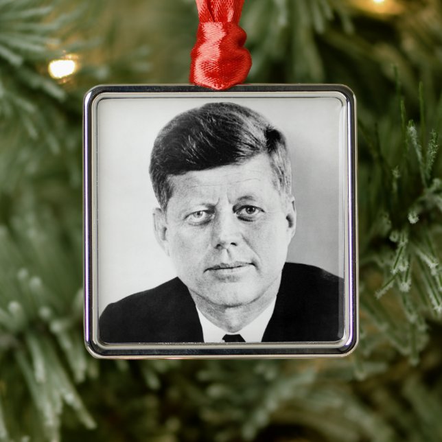 John Jack Kennedy, das Weiße Haus des Präsidenten  Ornament Aus Metall (Baum)
