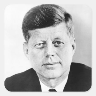John Jack Kennedy, das Weiße Haus des Präsidenten  Quadratischer Aufkleber