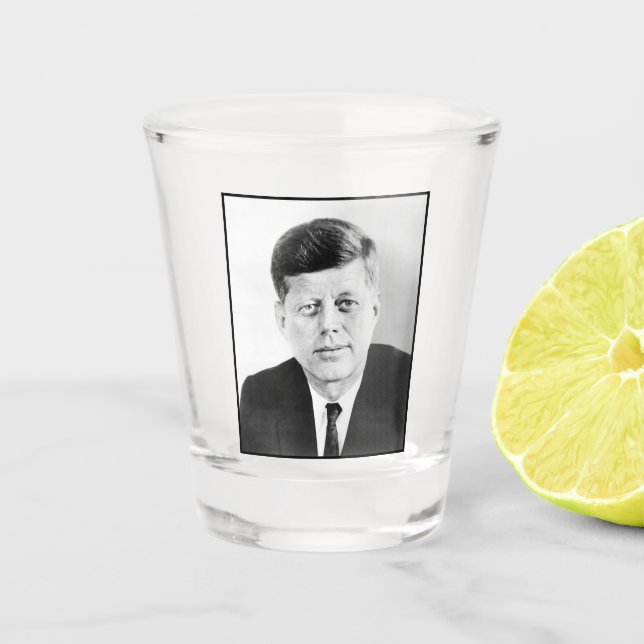 John Jack Kennedy, das Weiße Haus des Präsidenten  Schnapsglas (Vorderseite)