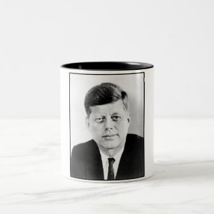 John Jack Kennedy, das Weiße Haus des Präsidenten  Zweifarbige Tasse