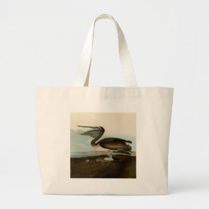 John James Audubon Brauner Pelikan Kunstwerk Maler Jumbo Stoffbeutel