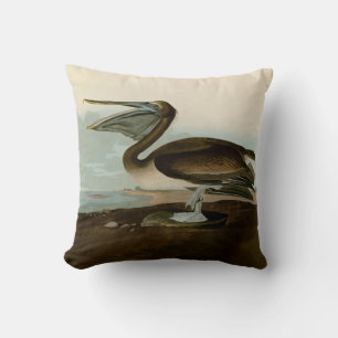 John James Audubon Brauner Pelikan Kunstwerk Maler Kissen
