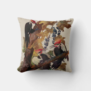 John James Audubon Buntspecht Vogel Druck Kissen