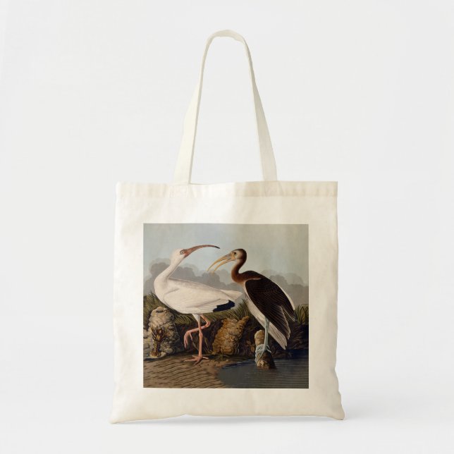 John James Audubon White Ibis Bird Print Classic Tragetasche (Vorne)