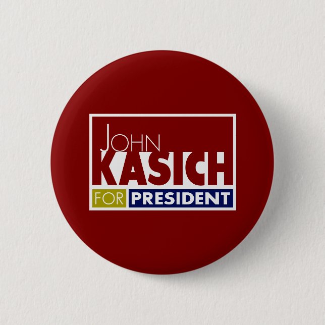 John Kasich für Präsident V1 Button (Vorderseite)