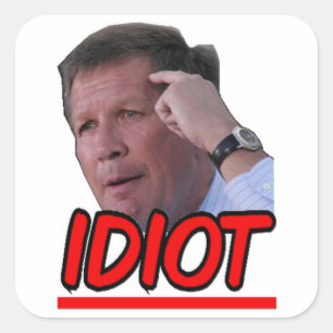 John Kasich - Gouverneur von Idiot Ohio Quadratischer Aufkleber