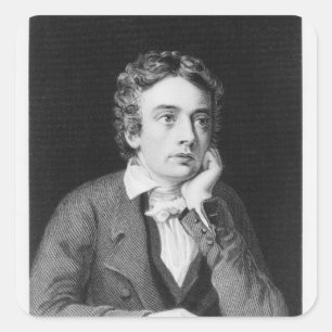 John Keats Quadratischer Aufkleber