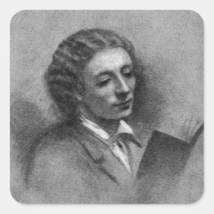 John Keats Quadratischer Aufkleber