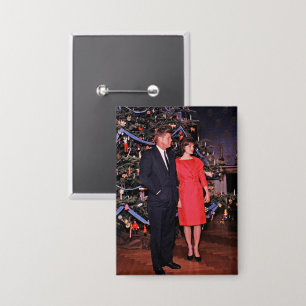 John Kennedy & Jacqueline, Präsident der Weihnacht Button