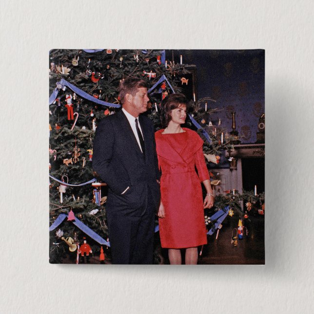 John Kennedy & Jacqueline, Präsident der Weihnacht Button (Vorderseite)