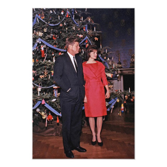 John Kennedy & Jacqueline, Präsident der Weihnacht Fotodruck (Vorne)