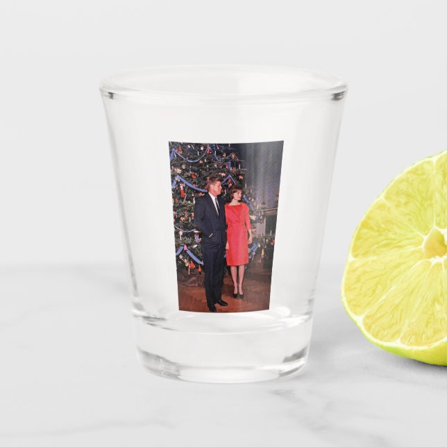 John Kennedy & Jacqueline, Präsident der Weihnacht Schnapsglas (Vorderseite)
