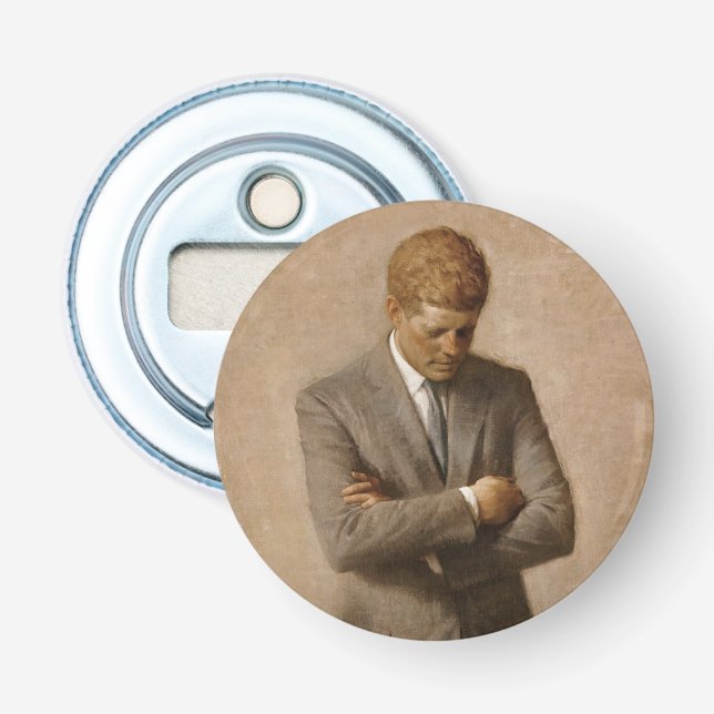 John Kennedy Portrait des Präsidenten der USA Flaschenöffner (Vorderseite)