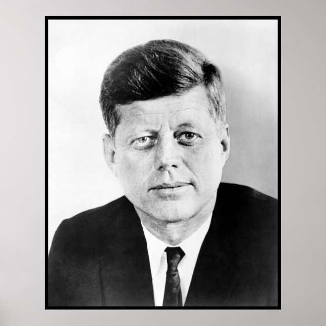 John Kennedy Portrait des Präsidenten der USA Poster (Vorne)