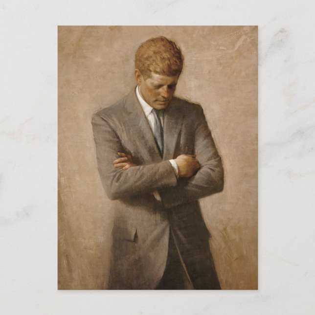 John Kennedy Portrait des Präsidenten der USA Postkarte (Vorderseite)