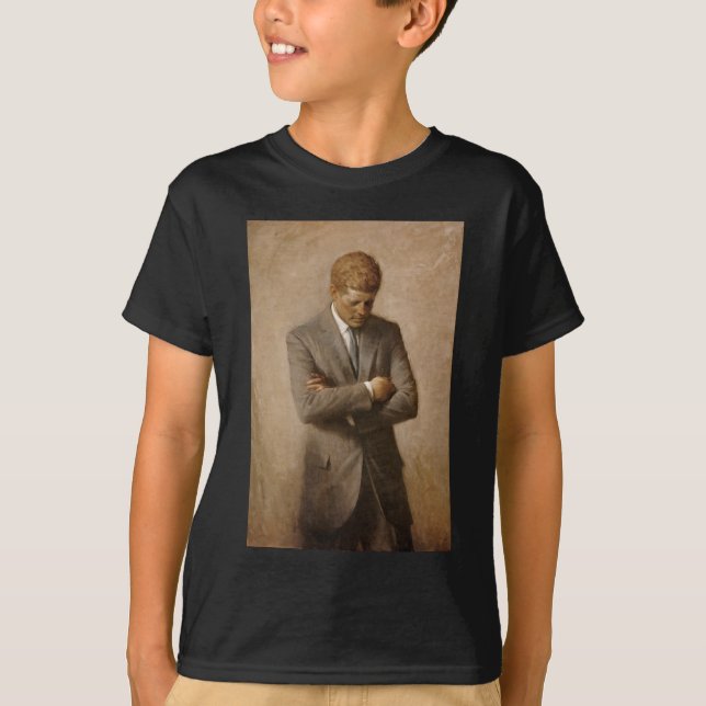 John Kennedy Portrait des Präsidenten der USA T-Shirt (Vorderseite)