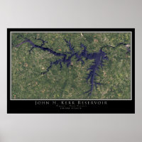 John Kerr Lake Virginia - North Carolina Satellite