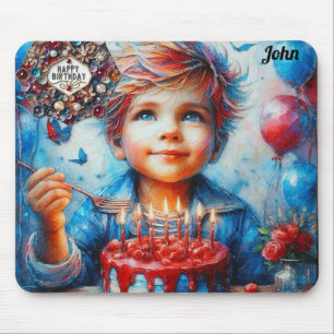 JOHN ~ Kuchen essen ~ Geburtstagsgrüße ~ Mousepad