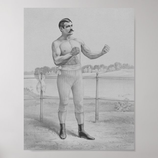 John L. Sullivan - Bare-Knuckle Boxer Poster (Vorne)