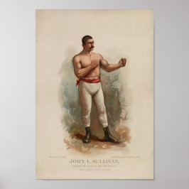 John L. Sullivan - Champion Pugilist - Farbdruck Poster