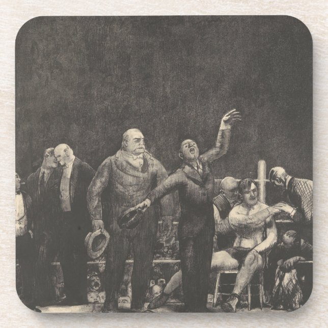 John L. Sullivan - George Bellows Getränkeuntersetzer (Vorderseite)