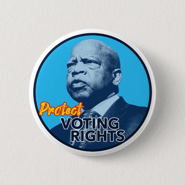 John Lewis Protect Voting Rights Sign Button (Vorderseite)