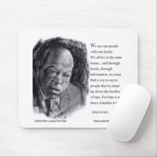 John Lewis & Quote Schönes Portrait Mousepad