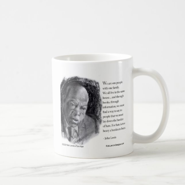 John Lewis & Zitat Schönes Porträt  Kaffeetasse (Rechts)