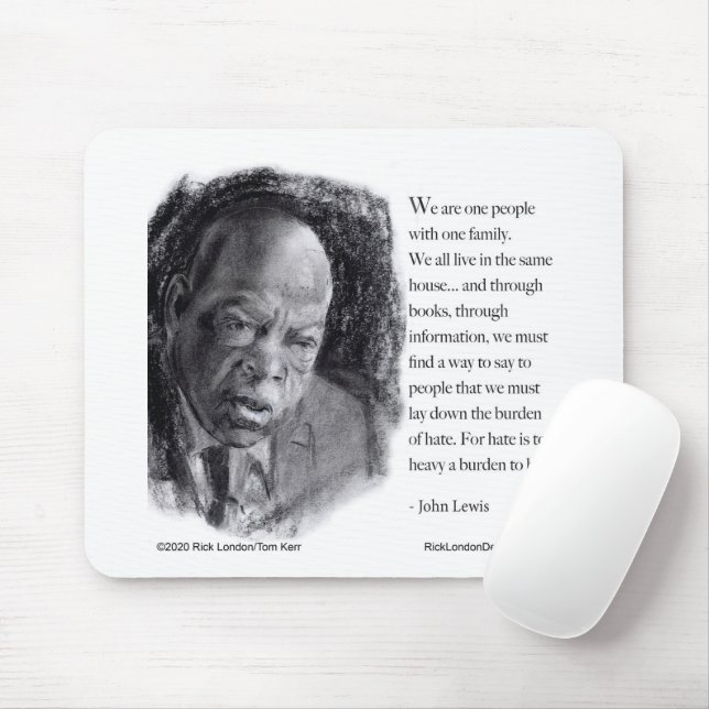 John Lewis & Zitat Schönes Porträt  Mousepad (Mit Mouse)