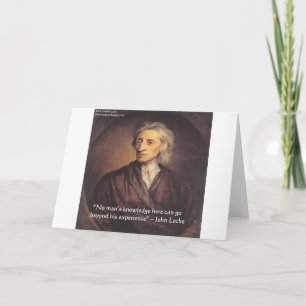 John Locke Knowledge/Experience Quote Karte