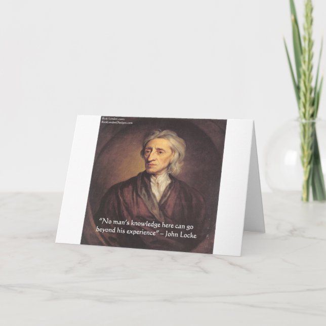 John Locke Knowledge/Experience Quote Karte (Vorderseite)