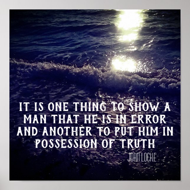 John Locke Philosophy Quote Poster (Vorne)