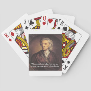 John Locke Zitat über Wissen/Erfahrung Spielkarten