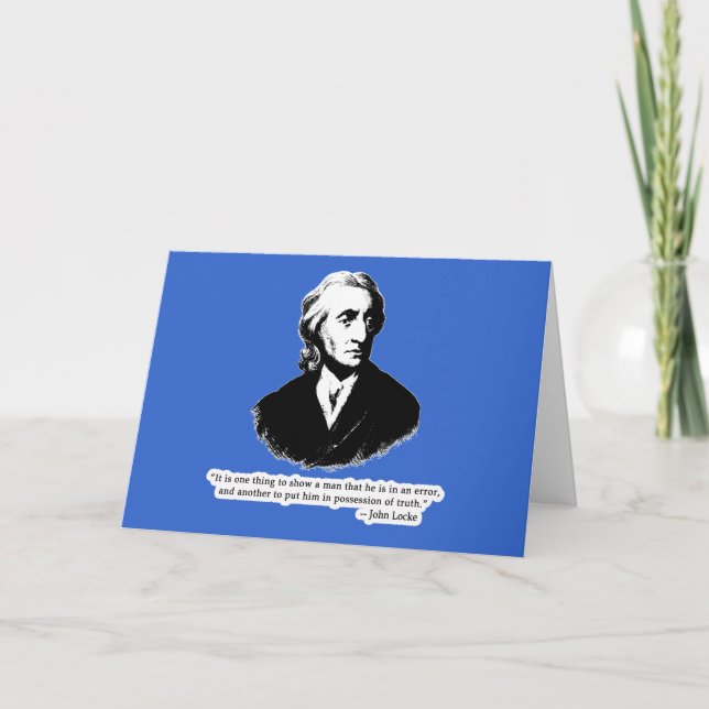 John- Lockezitat-T-Shirt, Hoodie oder Tasse Karte (Vorderseite)