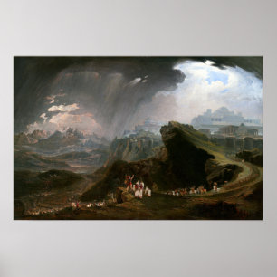 John Martin Joshua befehligt die Sonne zu stehen Poster