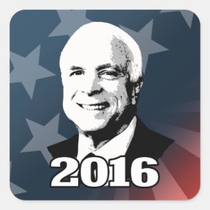 JOHN MCCAIN 2016 KANDIDAT QUADRATISCHER AUFKLEBER