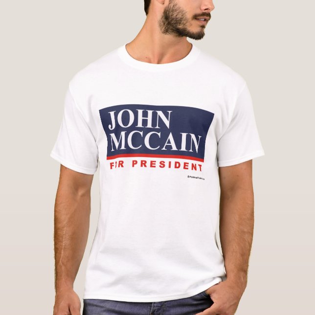 John McCain für Präsidenten T-shirt (Vorderseite)