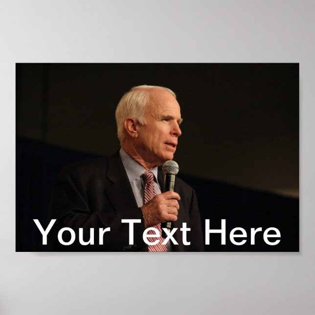 John McCain Personalisiert Small Poster (Vorne)