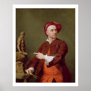 John Michael Rysbrack modelliert seine Terra-Cotta Poster