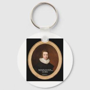 John Milton Liebe & Schokolade Zitat Geschenke & K Schlüsselanhänger