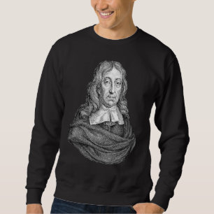 John Milton Portrait Line Art Author Writer Sweatshirt